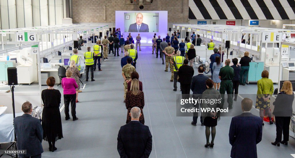 The Duke Of Cambridge Opens The New NHS Nightingale Hospital In Birmingham