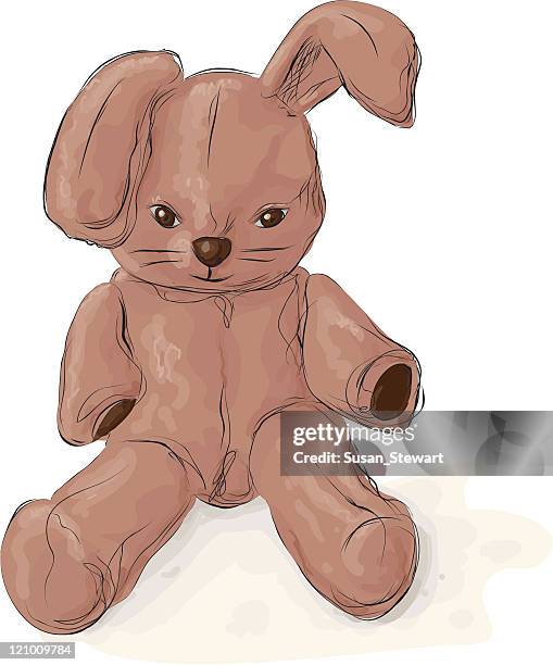 stockillustraties, clipart, cartoons en iconen met floppy bunny - flaccid