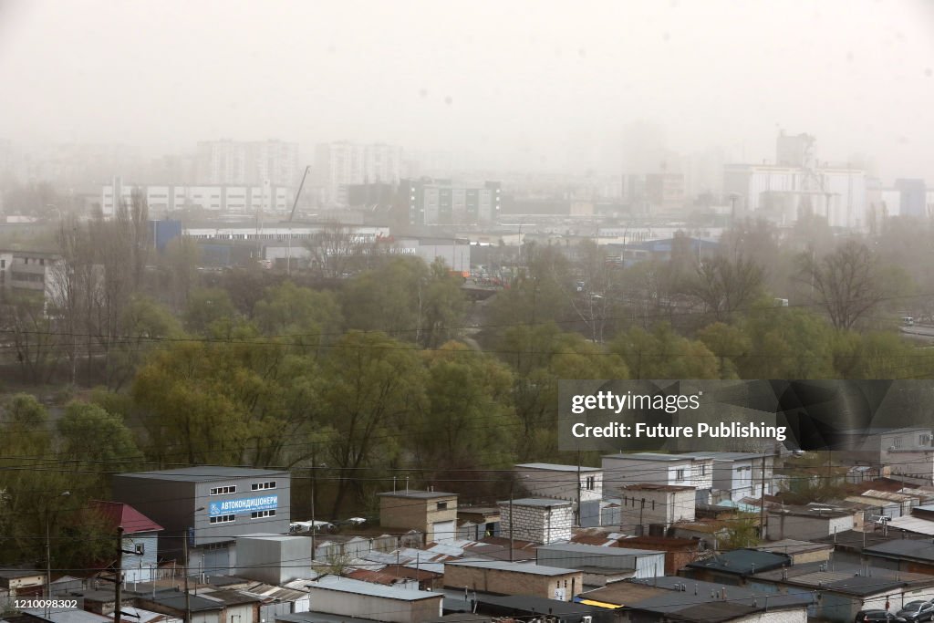 Dust storm in Kyiv