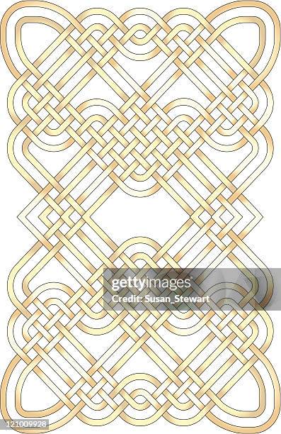 illustrazioni stock, clip art, cartoni animati e icone di tendenza di knotwork dorato - celtic knot