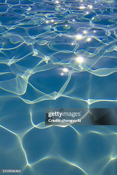 blue waves；the ripples rippled in circles - playing pool stock pictures, royalty-free photos & images