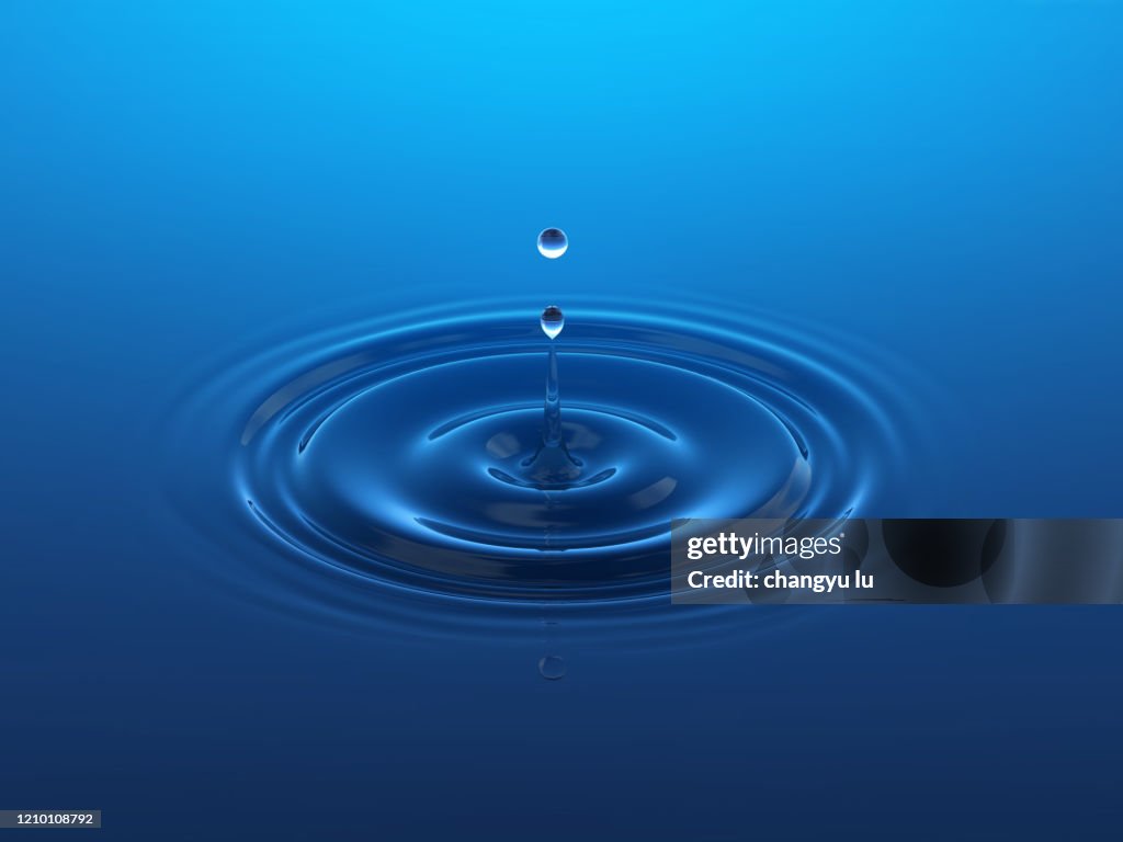 Blue waves;The ripples rippled in circles