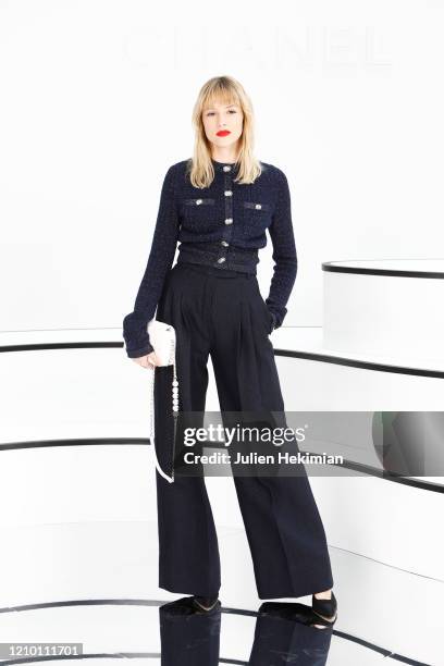 Angele attends the Chanel show as part of the Paris Fashion Week Womenswear Fall/Winter 2020/2021 on March 03, 2020 in Paris, France.