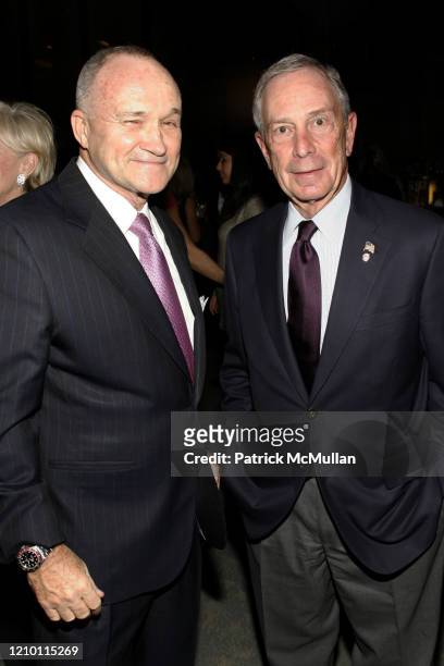 Portrait of Ray Kelly and New York City Mayor Michael Bloomberg during the Irvington Institute Fellowship Program of the Cancer Research Institute...
