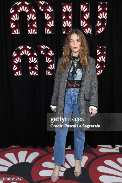 Maggie Rogers attends the Miu Miu show as part of the Paris Fashion Week Womenswear Fall/Winter 2020/2021 on March 03, 2020 in Paris, France.