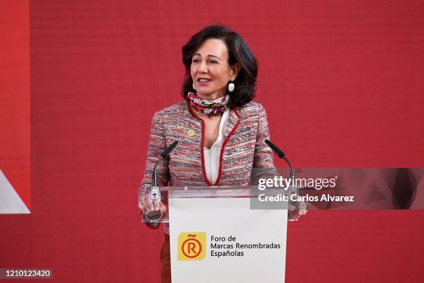 President of the Spanish bank Banco Santander Ana Patricia Botin attends the 8th promotion of Honorary Ambassadors for 'Spain' Brand at El Pardo...