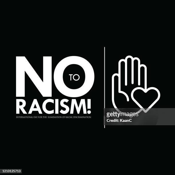 beseitigung der rassendiskriminierung stock illustration, nein zu rassismus - soziale gerechtigkeit stock-grafiken, -clipart, -cartoons und -symbole