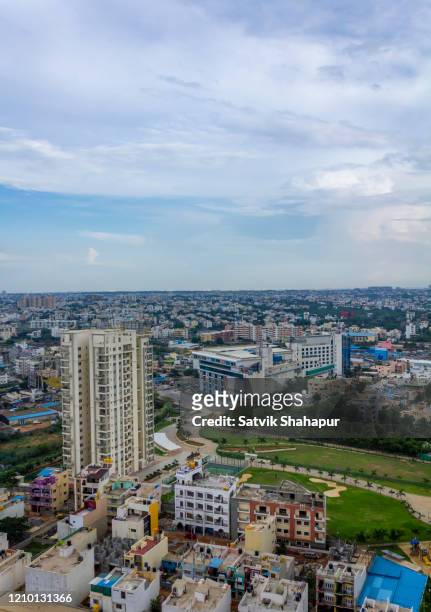 apartment complex in bangalore, india - bangalore cityscape stock pictures, royalty-free photos & images