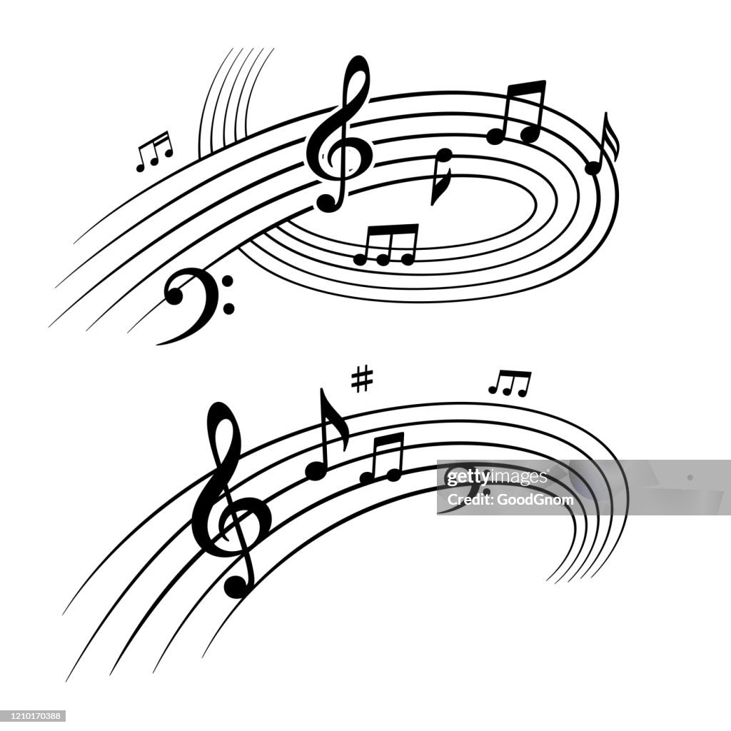 Musical Notes Layout Musical Notes Design Elements High-Res Vector Graphic - Getty Images