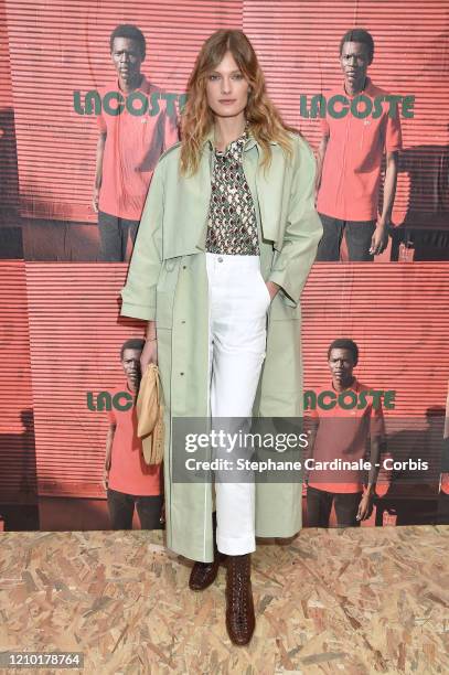 Constance Jablonski attends the Lacoste show as part of the Paris Fashion Week Womenswear Fall/Winter 2020/2021 on March 03, 2020 in Paris, France.