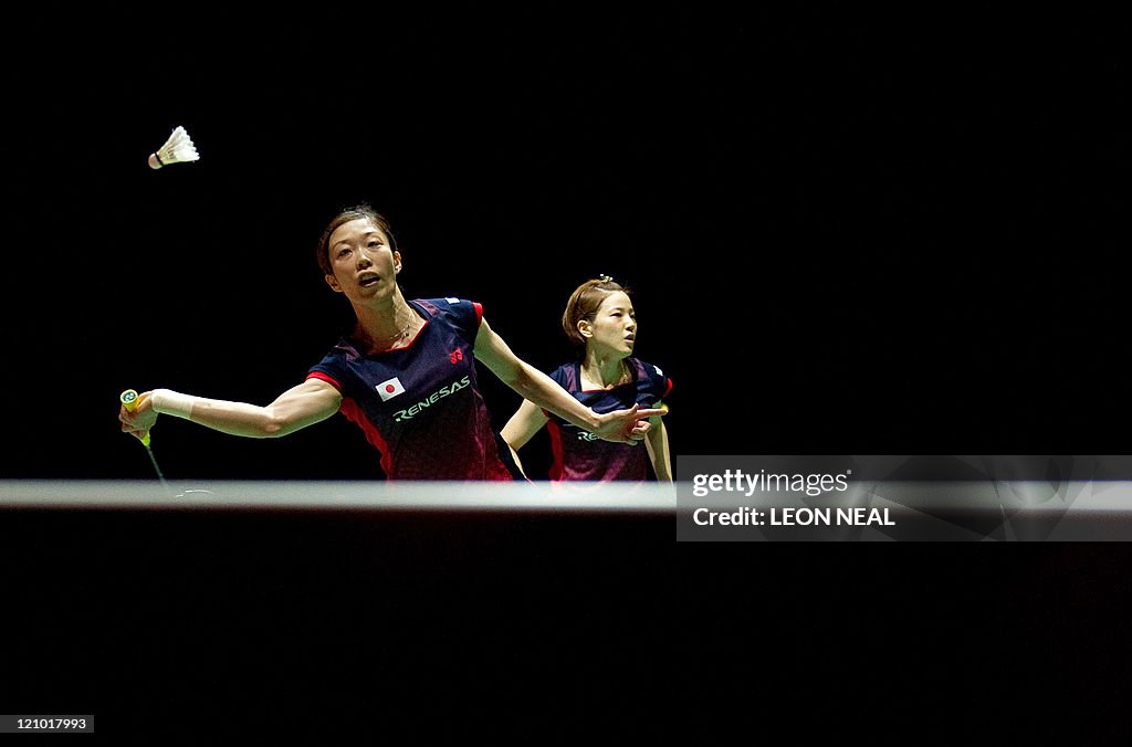 Satoko Suetsana (L) and Miyuki Maeda of