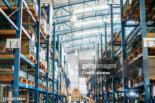 Distribution Store Interior Of A Large Distribution Warehouse High-Res Stock Photo - Getty ...
