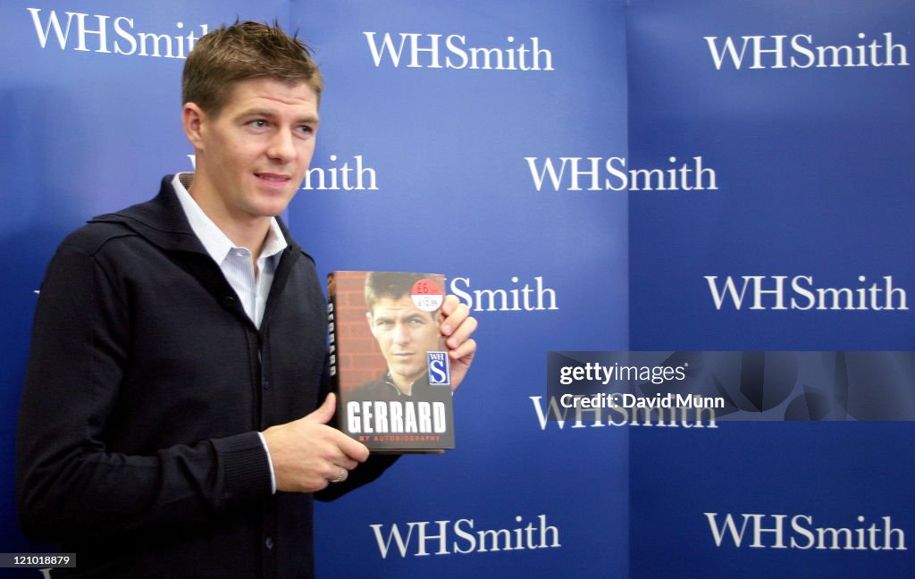 Steven Gerrard signs copies of his book "My Autobiography" at WH Smiths - September 21, 2006