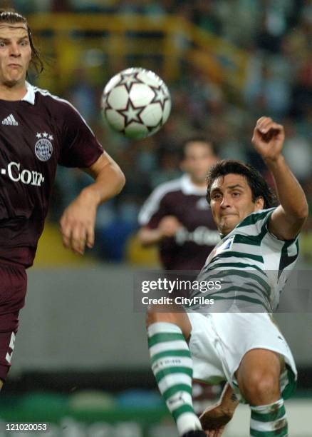 Carlos Bueno during a UEFA Champions League match between Bayern Munich and Sporting Lisbon at Jose Alvalade Stadium in Lisbon, Portugal on October...