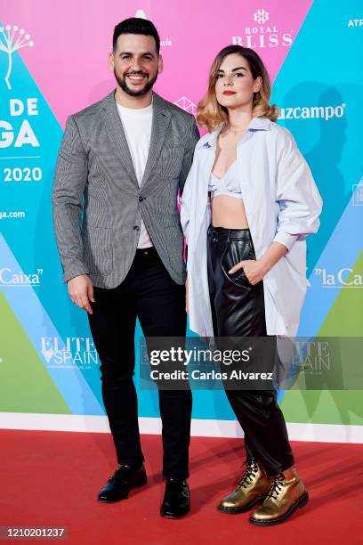 Fran Perea and Maria Romero attends 23rd Malaga Film Festival cocktail party at Circulo de Bellas Artes on March 03, 2020 in Madrid, Spain.