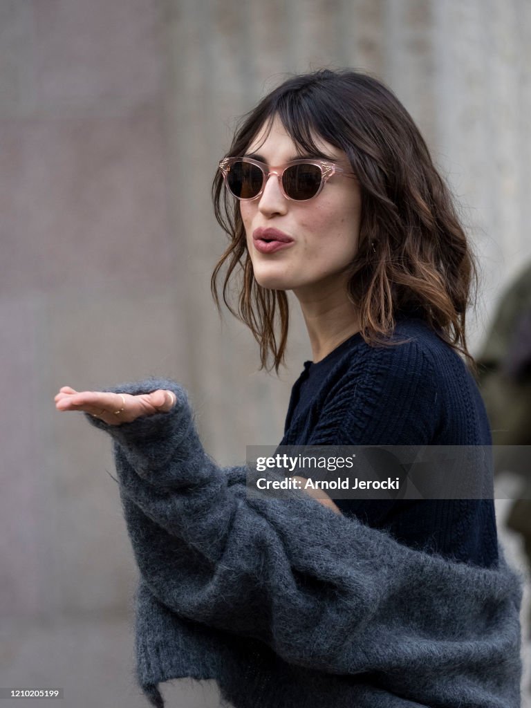 Celebrity Sightings - Paris Fashion Week Womenswear Fall/Winter 2020/2021 : Day Nine