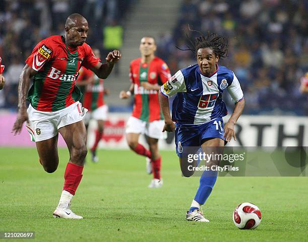 Anderson of FC Porto, right, and Gregory during a match between FC Porto and Maritimo at Estadio do Dragao in Porto, Portugal on October 14, 2006....