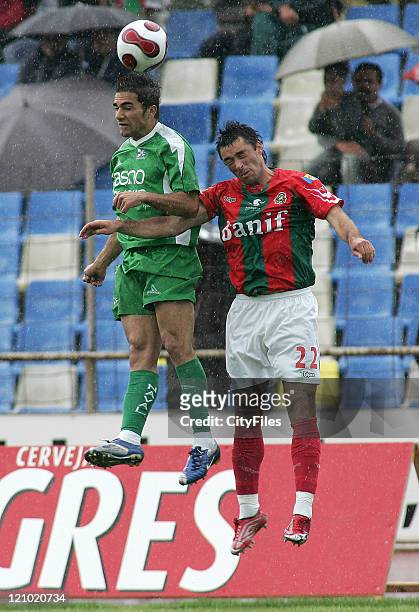 Gomes and China during a Portuguese Premier League match between Maritimo and Naval in Funchal, Portugal on April 7, 2007.