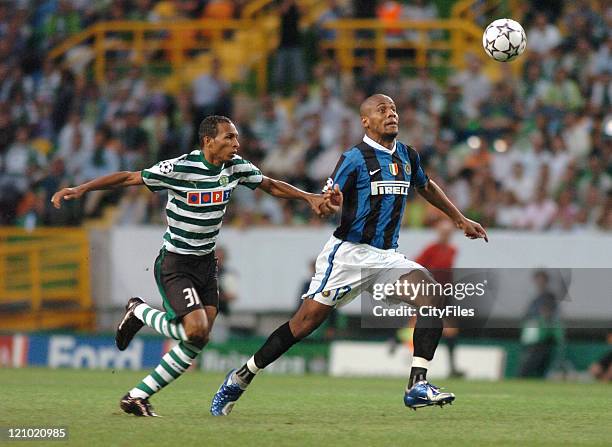 Liedson during the UEFA Champions League Group B match between Sporting and FC Internazionale Milano at Estadio Alvalade in Lisbon, Portugal on...