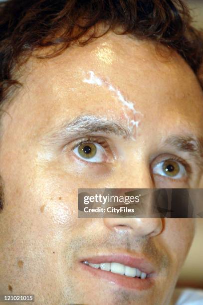 Ricardo Carvalho of team Portugal National Team speaking to the media during the Portugal National Team Press Conference on May 31 , 2006 at Lisbon...