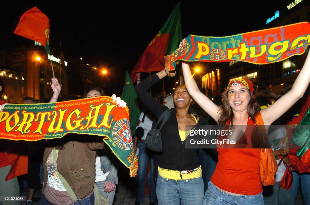 FIFA 2006 World Cup - Portugal Fans Celebrate Victory The Netherlands in Lisbon