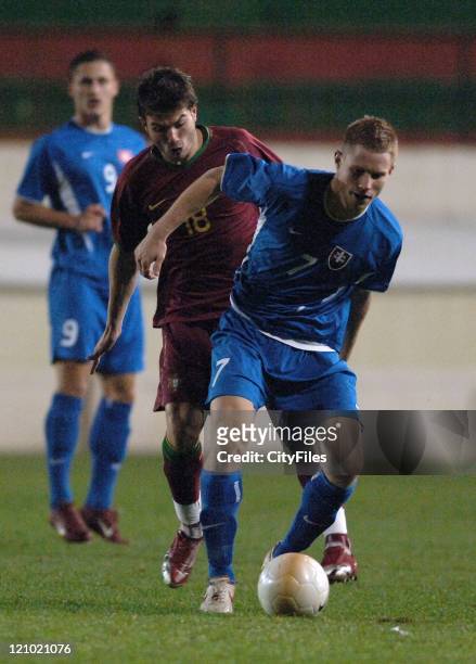 Tiago Gomes and Pavol Jurko during Portugal vs Slovakia friendly match in Lisbon, Portugal on March 23, 2007.