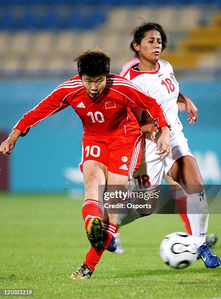 China's Ma Xiaoxu during the 15th Asian Games Doha Women's Preliminary Round Group A match between China and Jordan in Doha, Qatar on December 4,...