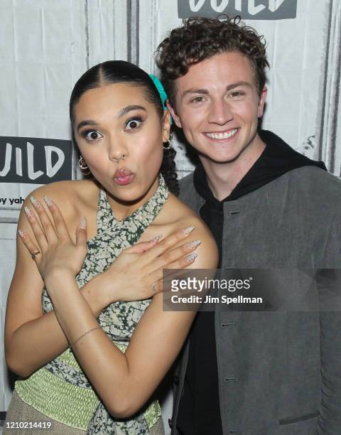 Actors Sofia Bryant and Richard Ellis attend the Build Series to discuss "I Am Not Okay with This" at Build Studio on March 03, 2020 in New York City.