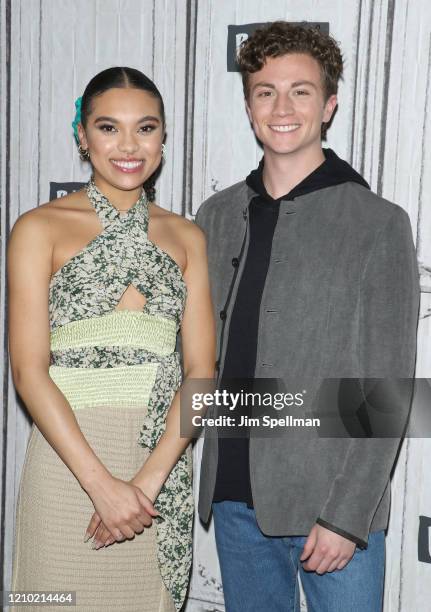 Actors Richard Ellis and Sofia Bryant attend the Build Series to discuss "I Am Not Okay with This" at Build Studio on March 03, 2020 in New York City.