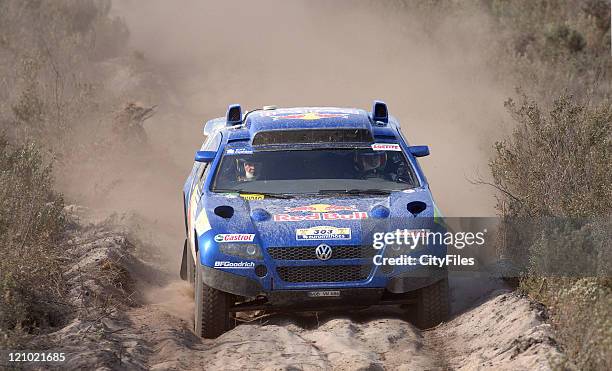 Carlos Sainz - Volkswagen - Race Touareg during the 29th Lisbon-Dakar Rally in Comporta, Portugal on January 6, 2007.