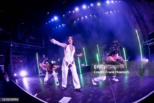 British-Swedish singer Mabel McVey aka Mabel performs live on stage during a concert at the Kesselhaus on March 3, 2020 in Berlin, Germany.