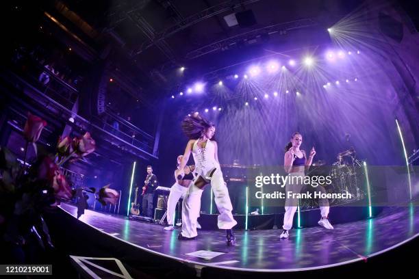 British-Swedish singer Mabel McVey aka Mabel performs live on stage during a concert at the Kesselhaus on March 3, 2020 in Berlin, Germany.