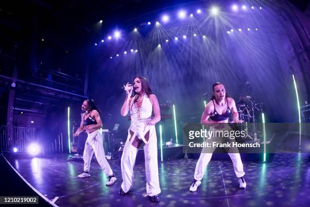 British-Swedish singer Mabel McVey aka Mabel performs live on stage during a concert at the Kesselhaus on March 3, 2020 in Berlin, Germany.