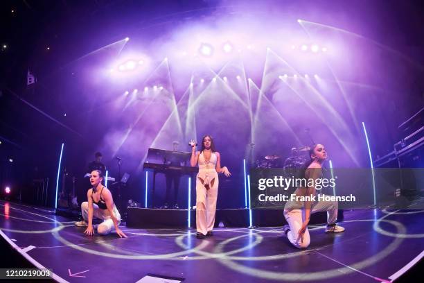 British-Swedish singer Mabel McVey aka Mabel performs live on stage during a concert at the Kesselhaus on March 3, 2020 in Berlin, Germany.