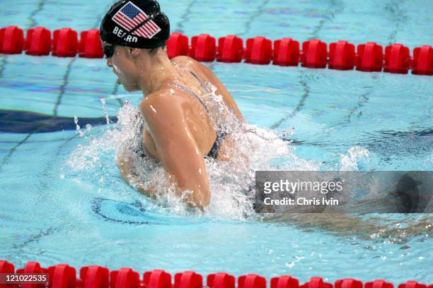 Amanda Beard of United States of America competes in 200m Breaststroke Final during Athens 2004 Olympic Games in Athens, Greece on August 19, 2004....