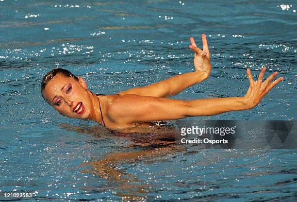 Gemma Mengual Civil of Spain performs in the solo free routine preliminary round of the synchronized swimming event at the XII FINA World...