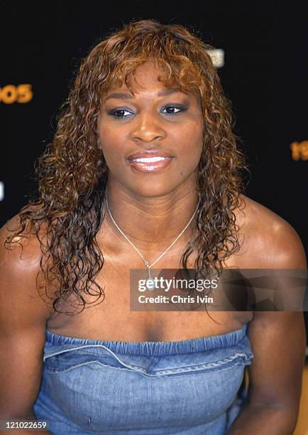 Serena Williams addresses the media following her defeat of Lindsay Davenport 2-6, 6-3, 6-0 in the Women's Singles Final of the 2005 Australian Open...