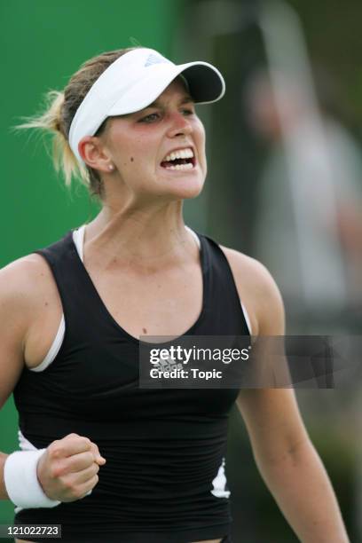 S Ashley Harkleroad during her second round win against China's Meng Yuan at the 2007 Australian Open at Melbourne Park in Melbourne, Australia on...