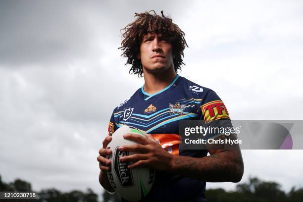 Kevin Proctor poses during the Gold Coast Titans NRL media day on March 04, 2020 in Gold Coast, Australia.
