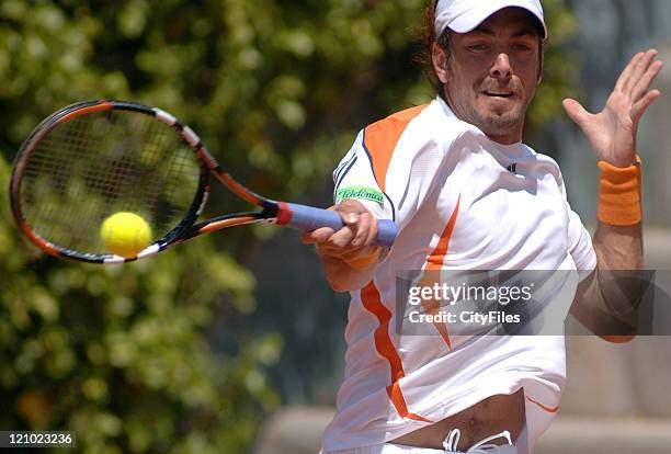 Nicolas Massu during a match against Justin Gimelstob in the second round of the Estoril Open at Estadio Nacional in Estoril, Portgual on May 3, 2006.