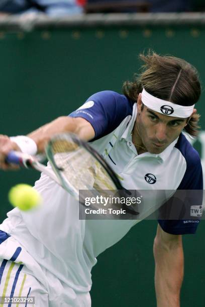 Tommy Robredo during the Heineken Open semifinal match at the ASB Tennis Centre in Auckland, New Zealand on January 12, 2007.