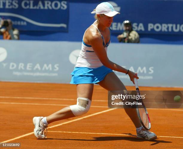 Greta Arn during the 2007 Estoril Open, Women's Singles Final between Greta Arn and Victoria Azarenka in Estoril, Portugal on May 6, 2007.