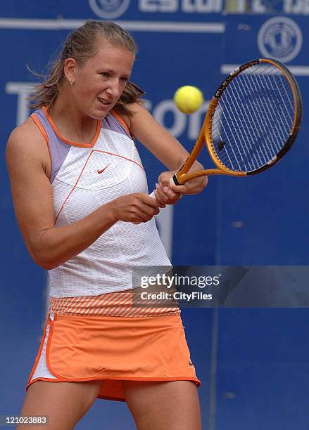 Maria Kirilenko in action during at the Tennis Estoril Open 2007 in Estoril, Portugal on May 3, 2007.