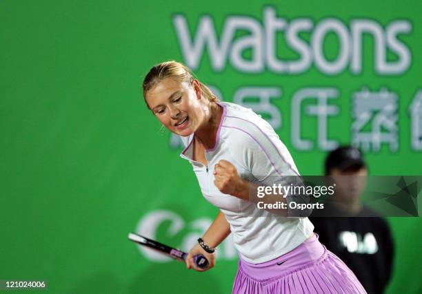 Russia's Maria Sharapova in action during the Gold Group single's semifinal match between Maria Sharapova and Elena Dementieva in the Watsons Water...