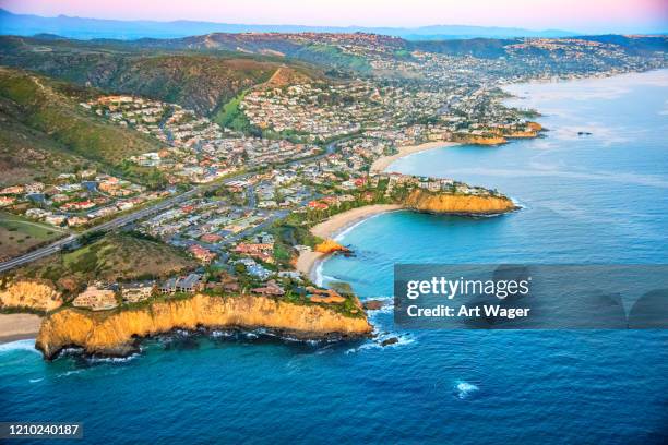 laguna beach aerial - laguna beach california stock pictures, royalty-free photos & images