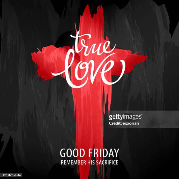 god is love - good friday stock illustrations