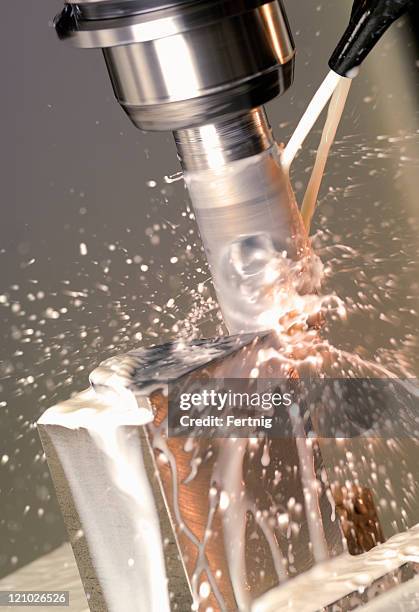 milling machine in operation - cnc stock pictures, royalty-free photos & images