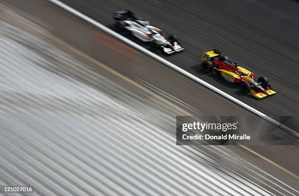 Sebastian Saavedra of Colombia drives the Bogota Es Mundial Conquest Racing on track during practice for the IZOD IndyCar Series MoveThatBlock.com...
