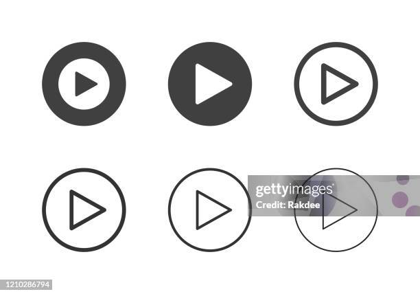 ilustrações de stock, clip art, desenhos animados e ícones de play button icons - multi series - leitor de cd portátil