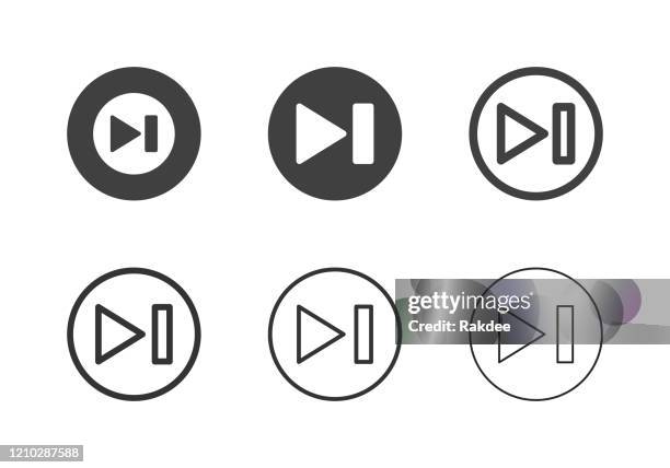 ilustrações de stock, clip art, desenhos animados e ícones de next button icons - multi series - apertar o botão